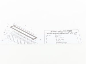 HO Scale Walthers Platinum Line 932-41214 EEC 3-Bay Covered Hopper #60201