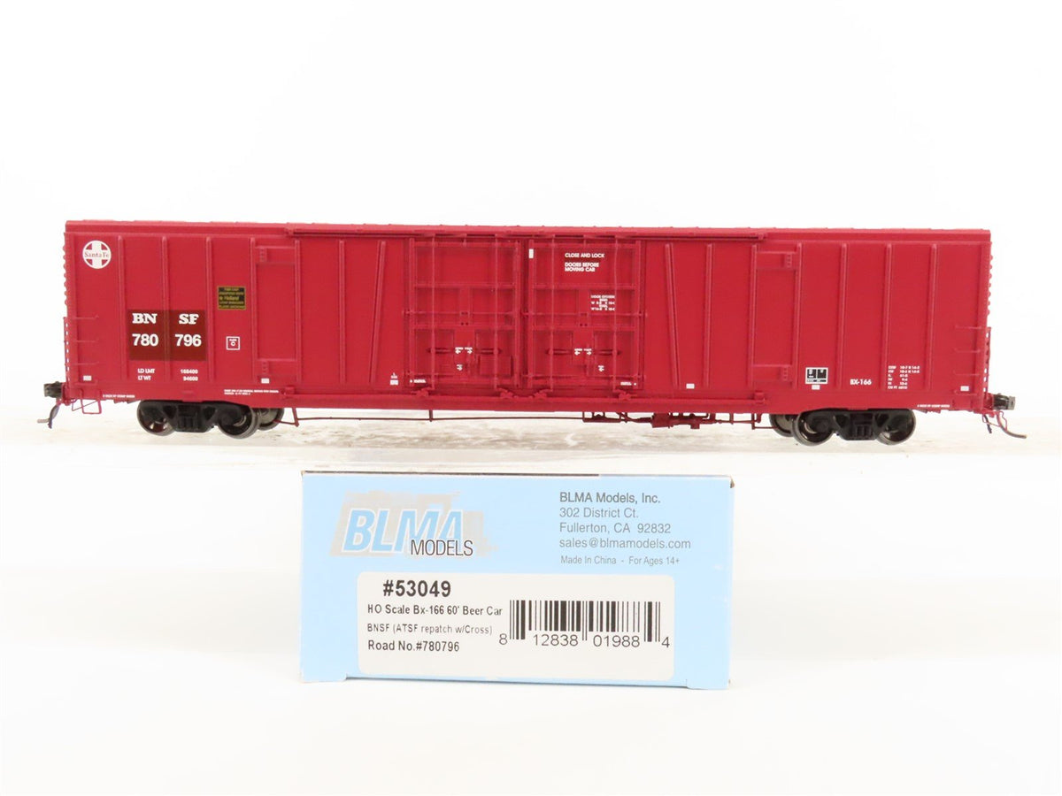 HO Scale BLMA Models 53049 BNSF Burlington Northern Santa Fe 60&#39; Beer Car 780796