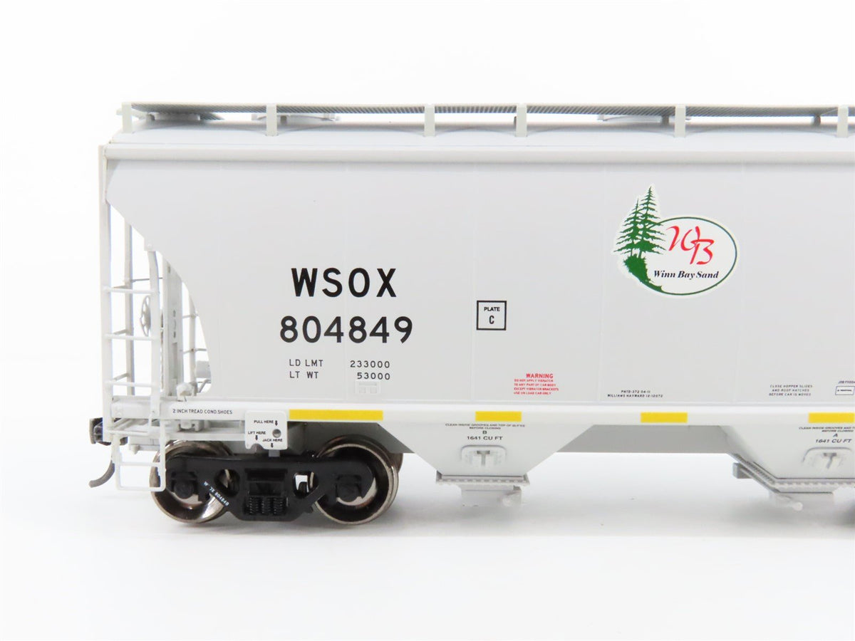 HO Scale American Limited ALM 1043 WSOX Winn Bay Sand 2-Bay Hopper #804849