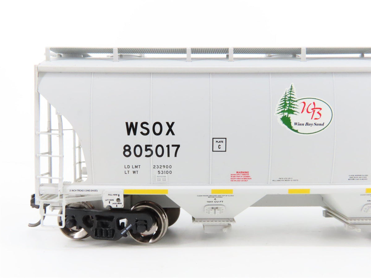 HO Scale American Limited ALM 1045 WSOX Winn Bay Sand 2-Bay Hopper #805017