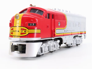 O27 Gauge 3-Rail MTH RailKing 30-2137 ATSF Warbonnet F3A Diesel #17 - Unpowered