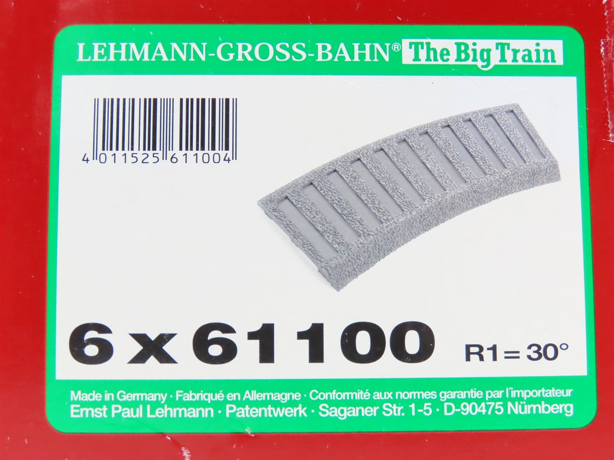 G 1/22.5 Scale LGB #61100 R1=30 Degree Roadbed For Curved Track - 6 Pieces