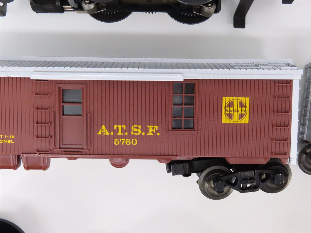 O27 Gauge 3-Rail Lionel 9-1632 ATSF Santa Fe 0-4-0 Steam Work Train Set