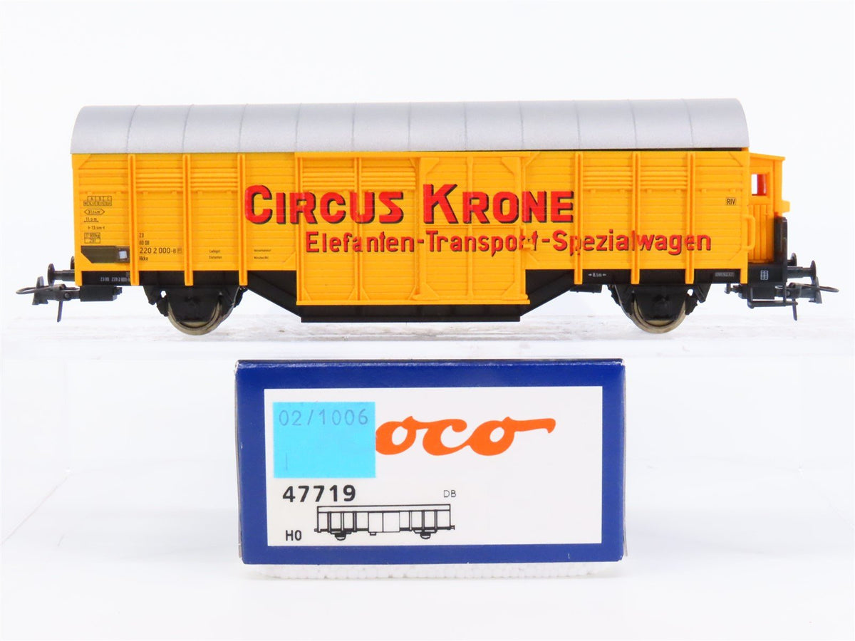 HO Scale Roco 47719 DB Circus Krone Elephant Transport Closed Wagon #332519