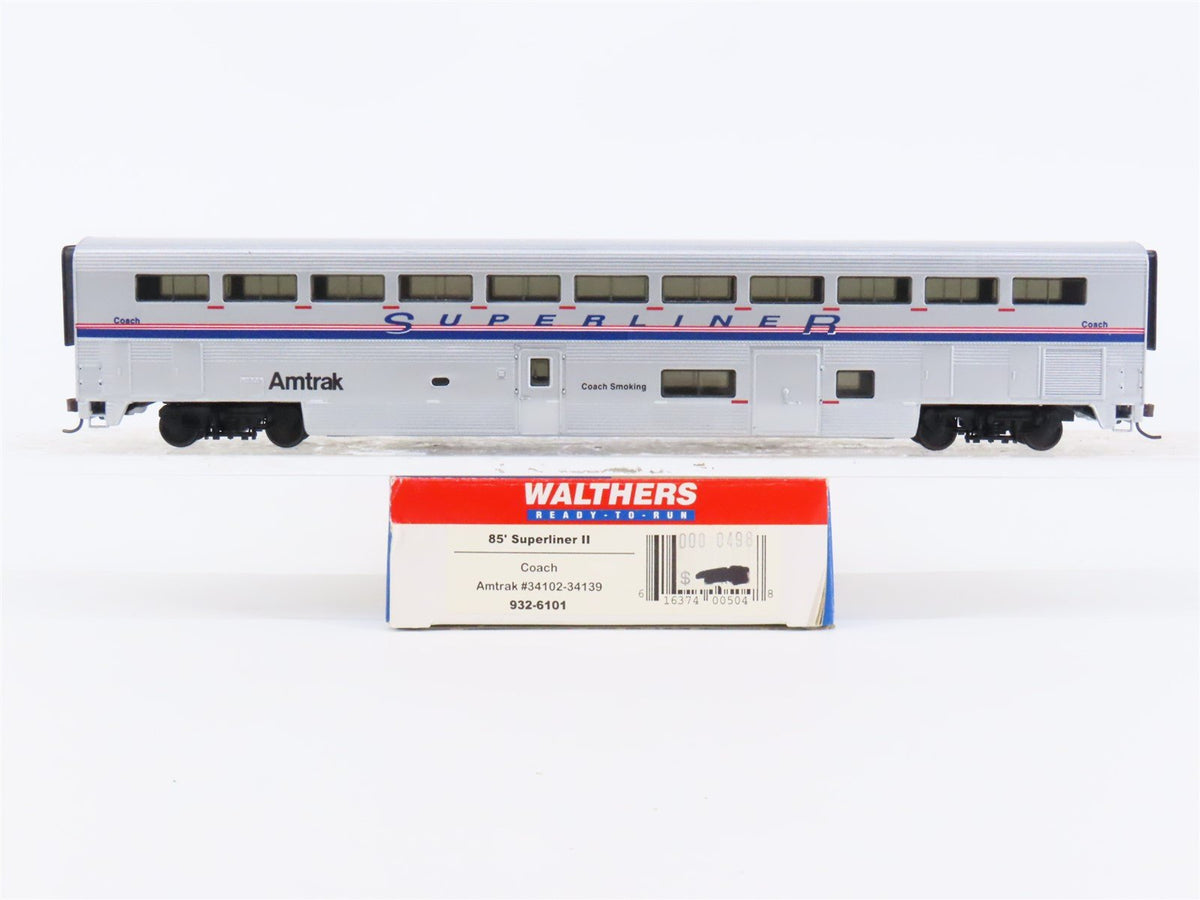 HO Scale Walthers 932-6101 Amtrak Superliner 85&#39; Coach Passenger Car