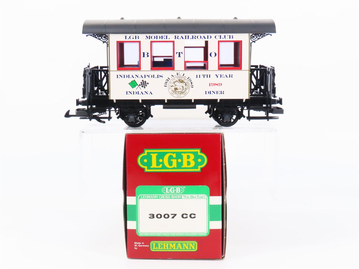 G Scale LGB 3007 CC BTO Model Railroad Club 11th Anniversary Diner Passenger