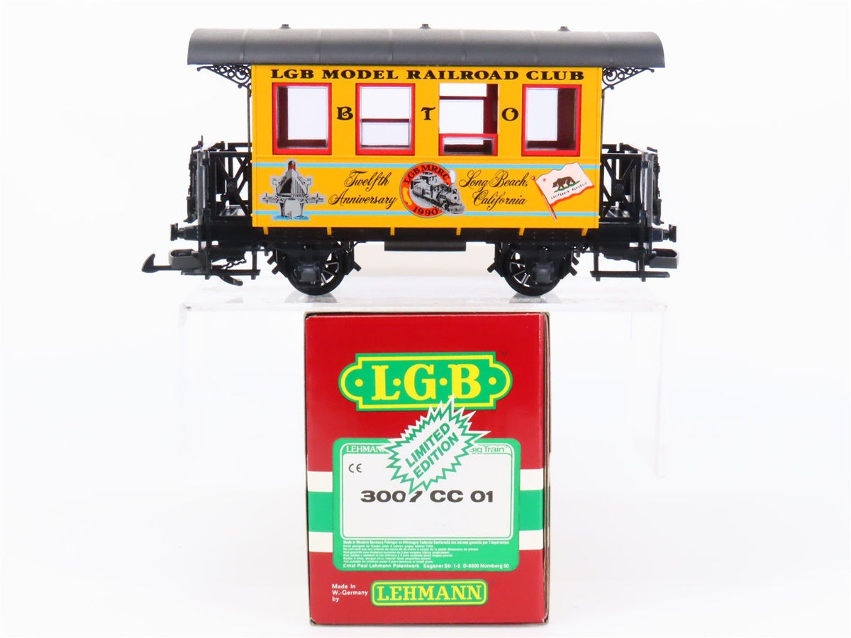 G Scale LGB 3007 CC 01 BTO Model Railroad Club 12th Anniversary Coach Passenger