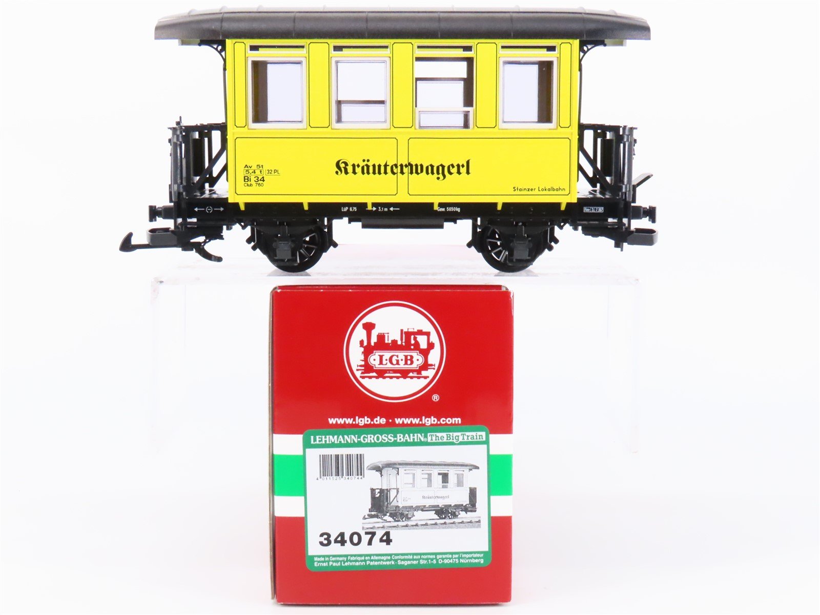 G Scale LGB 34074 Stainzer Lokalbahn Flascherlzug Coach Passenger Car