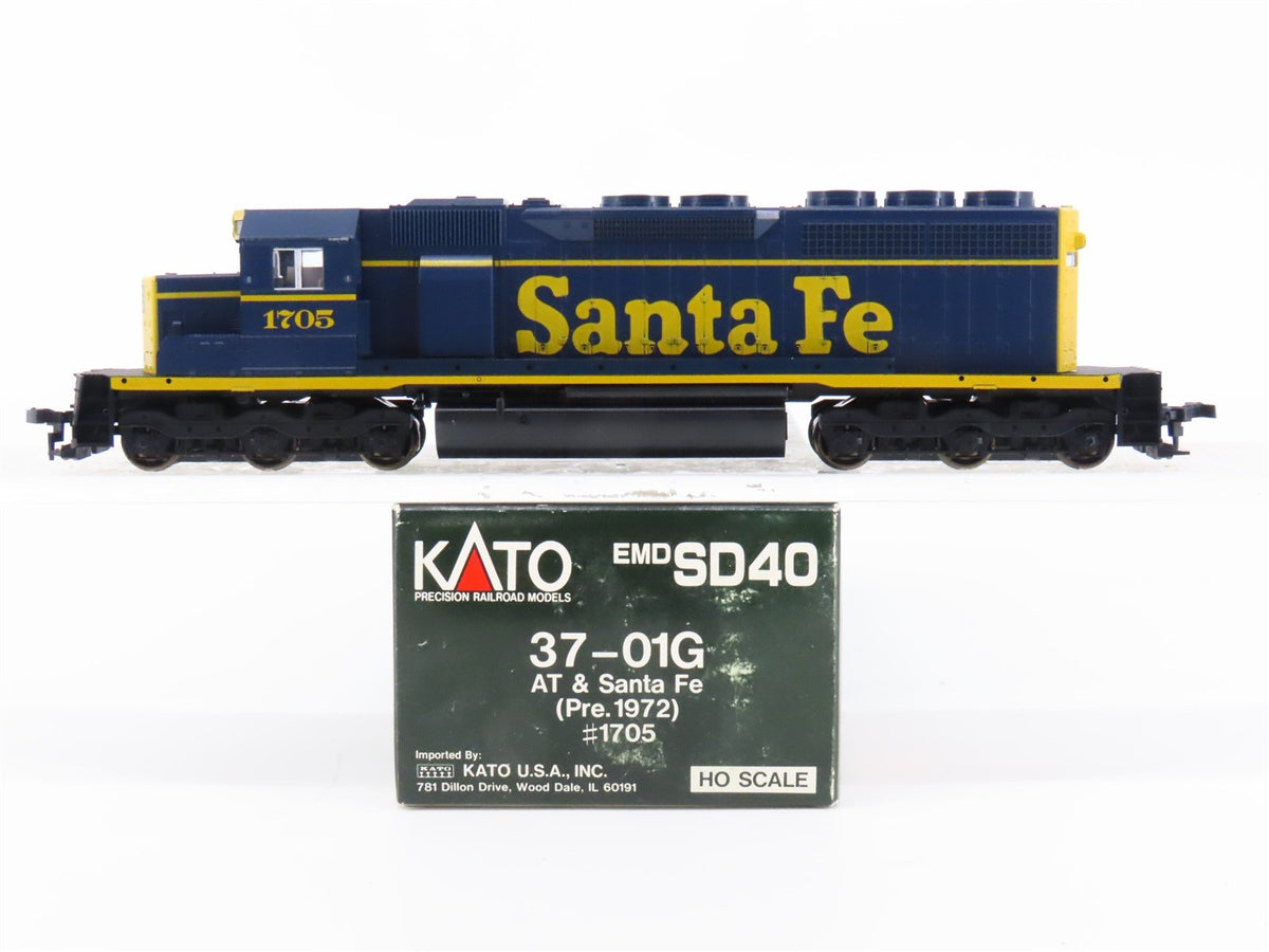 HO Scale Kato 37-01G ATSF Santa Fe SD40 Diesel Locomotive #1705