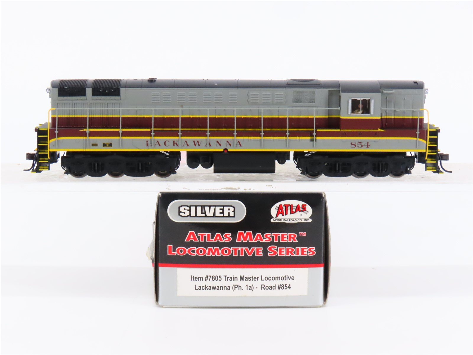 HO Atlas Master Silver 7805 DL&W Lackawanna Trainmaster Diesel #854 - DCC Ready