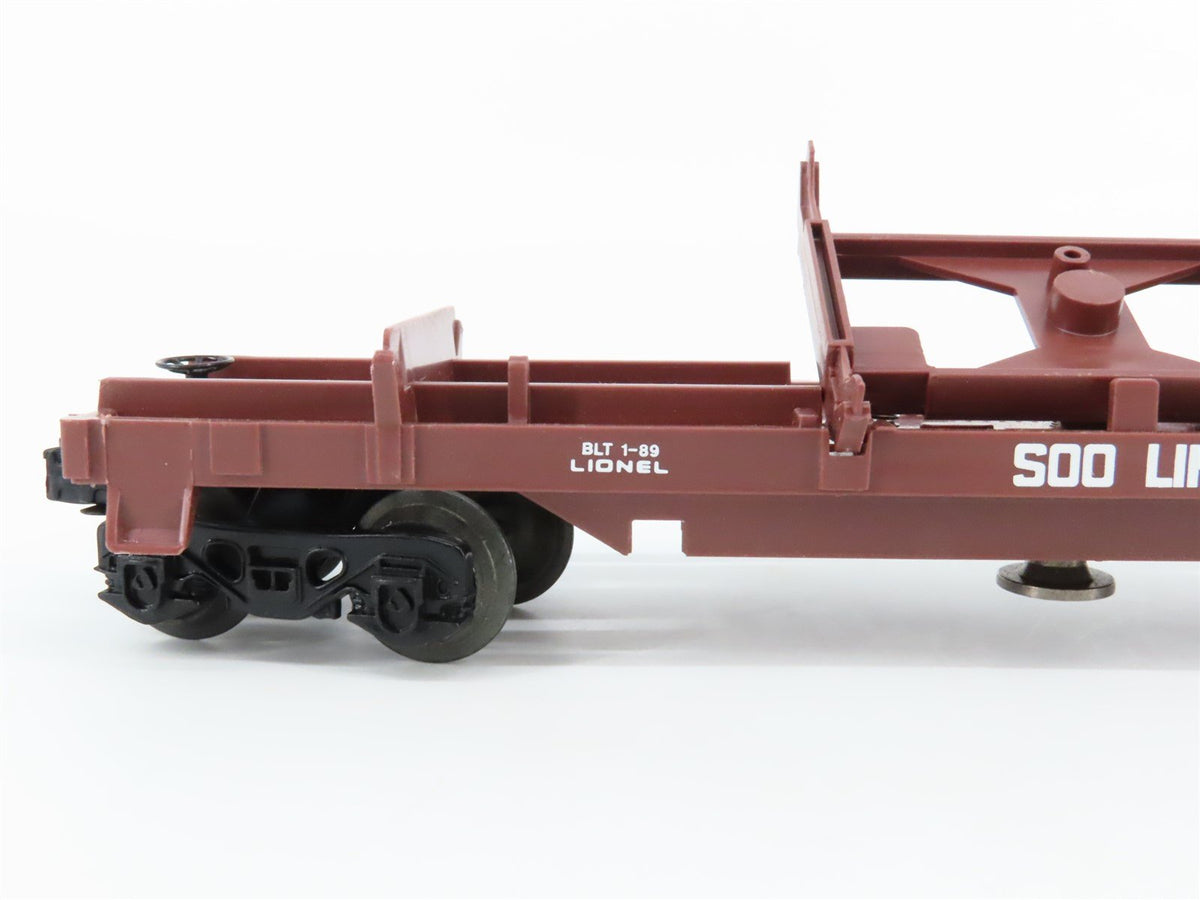 O Gauge 3-Rail Lionel #6-16612 SOO Line Log Dump Car #16612