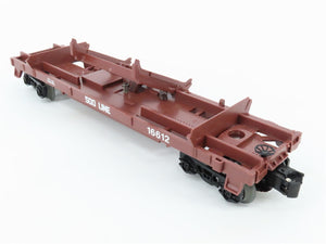 O Gauge 3-Rail Lionel #6-16612 SOO Line Log Dump Car #16612