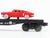 O Gauge 3-Rail Lionel #6-36000 Route 66 Flat Car w/ Two Red Sedans