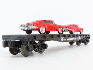 O Gauge 3-Rail Lionel #6-36000 Route 66 Flat Car w/ Two Red Sedans