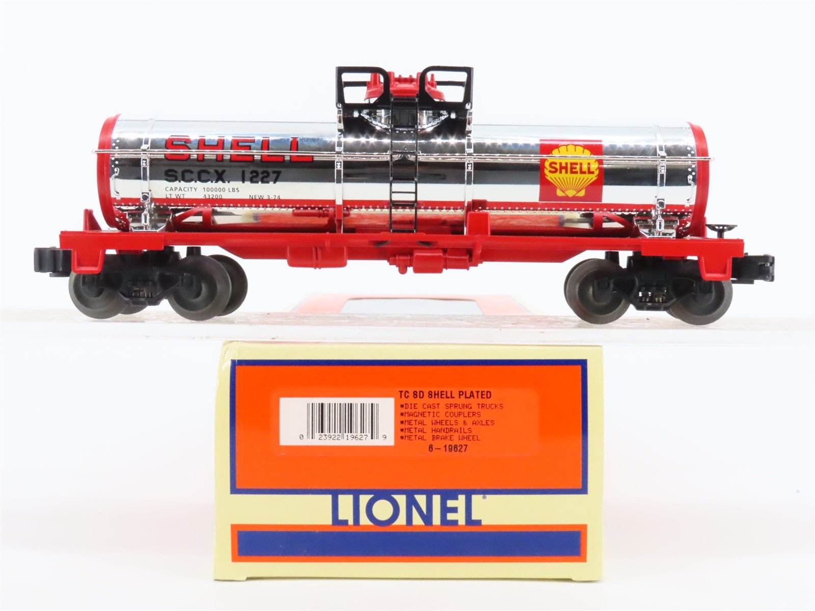 O Gauge 3-Rail Lionel #6-19627 SCCX Shell Chrome 8K Gallon Tank Car #1227