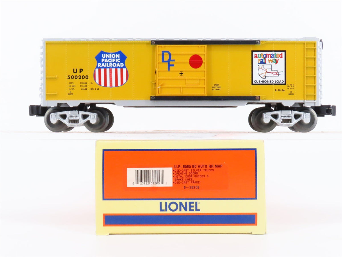 O Gauge 3-Rail Lionel #6-39209 6565 UP &quot;Automated Rail Way&quot; Box Car #500200