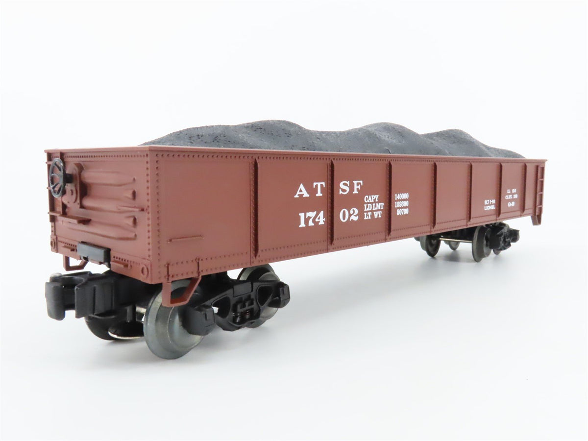 O Gauge 3-Rail Lionel #6-17402 ATSF Santa Fe Gondola w/ Coal Load