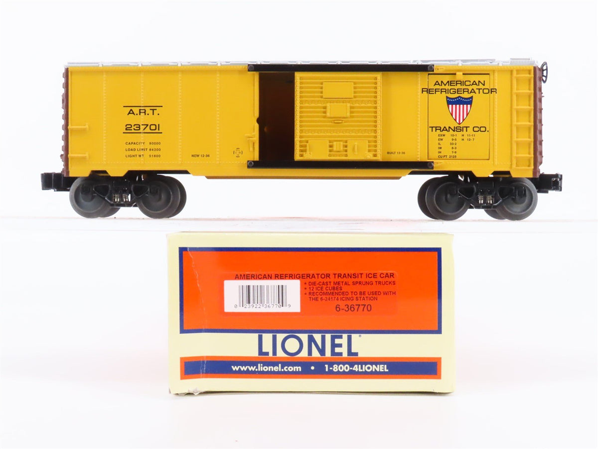 O Gauge 3-Rail Lionel #6-36770 UP ART Ice Car #23701 w/ 12 Ice Cubes