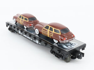 O Gauge 3-Rail Lionel #6-17558 Lionel Route 66 Flat Car w/ 2 Brown Sedans