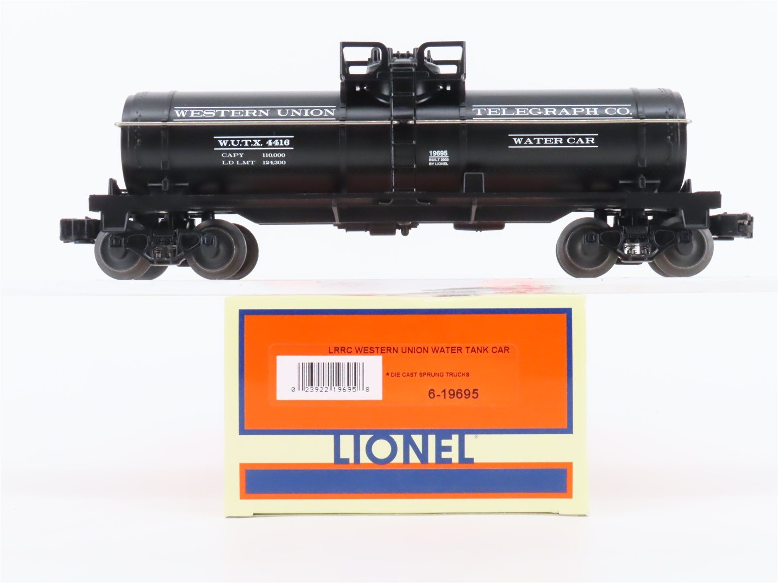 O Gauge 3-Rail Lionel #6-19695 LRRC WUTX Western Union Telegraph Tank Car #4416