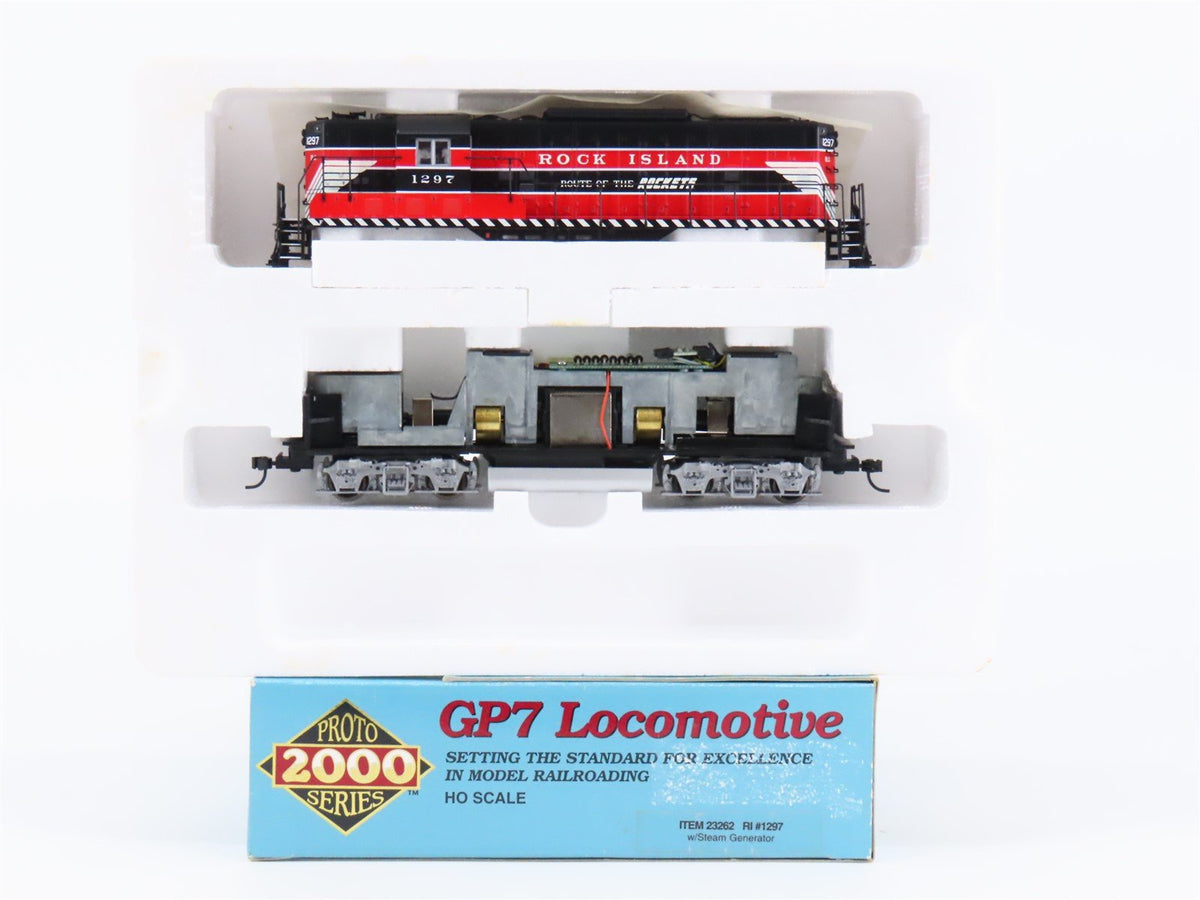 HO Proto 2000 23262 RI Rock Island &quot;Rockets Route&quot; GP7 Diesel #1297 - BAD GEARS