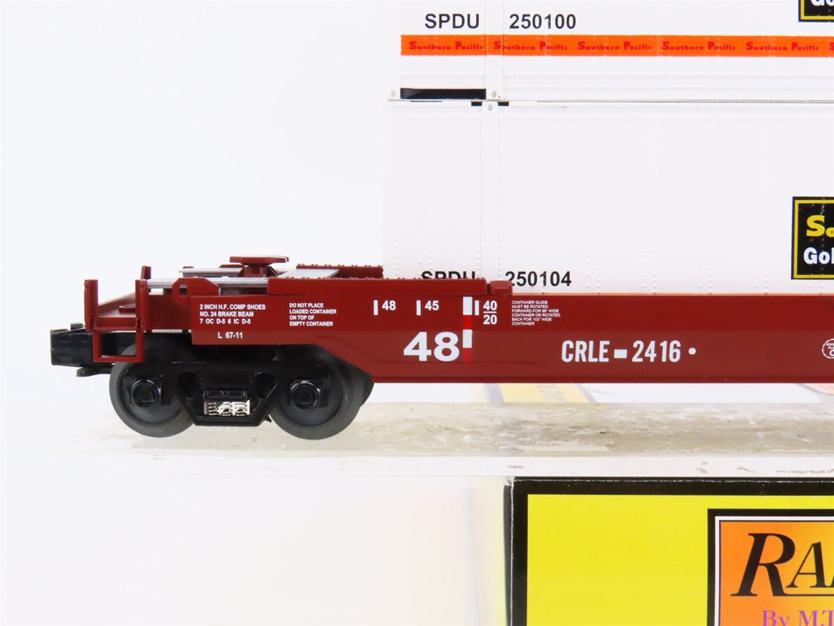 O Gauge 3-Rail MTH Rail King 30-7690 CRLE SP Southern Pacific Husky Stack #2416