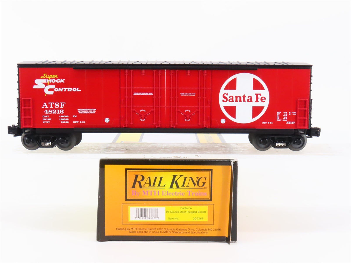 O Gauge 3-Rail MTH Rail King 30-7464 ATSF Santa Fe 50&#39; Double Door Box Car 48216