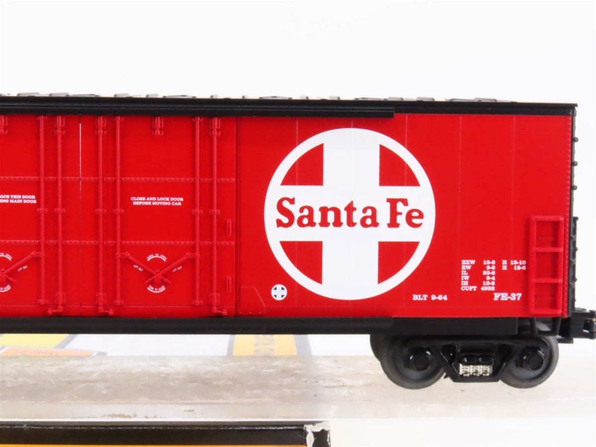 O Gauge 3-Rail MTH Rail King 30-7464 ATSF Santa Fe 50&#39; Double Door Box Car 48216