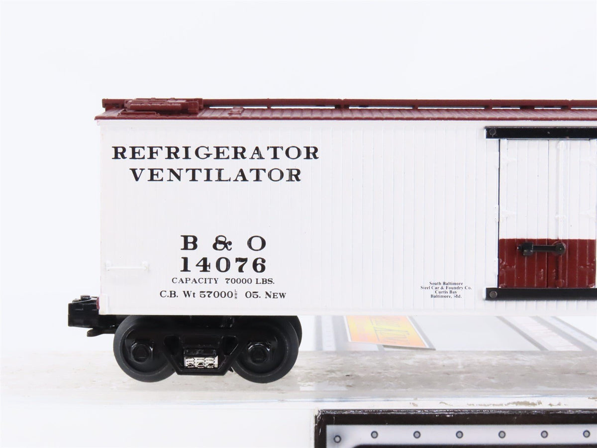 O Gauge 3-Rail MTH Rail King 30-8604 Die-Cast B&amp;O Baltimore &amp; Ohio Reefer #14076