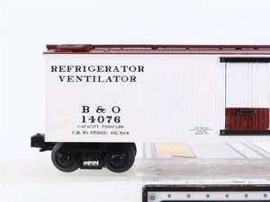 O Gauge 3-Rail MTH Rail King 30-8604 Die-Cast B&O Baltimore & Ohio Reefer #14076