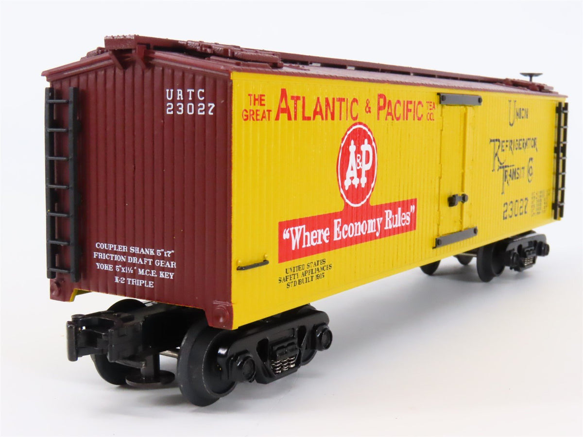 O Gauge 3-Rail MTH Rail King 30-8606 URTC A&amp;P Atlantic &amp; Pacific Reefer #23027