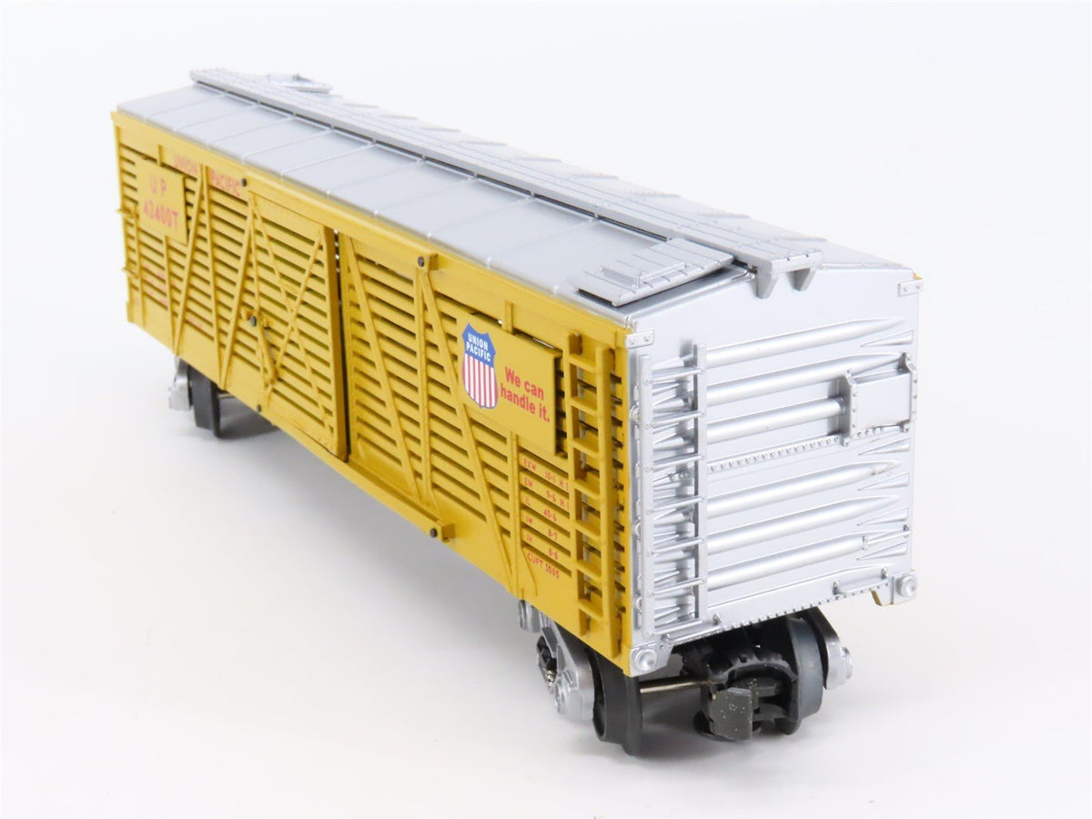 O Gauge 3-Rail MTH Rail King 30-8702 Die-Cast UP Union Pacific Stock Car #42400T