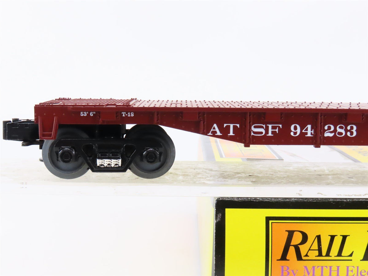 O Gauge 3-Rail MTH Rail King 30-7664 ATSF Santa Fe Railroad Flat Car #94283