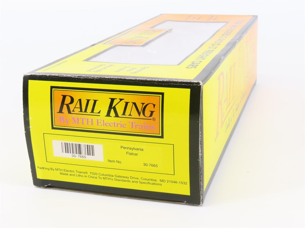 O Gauge 3-Rail MTH Rail King 30-7665 PRR Pennsylvania Railroad Flat Car #474396