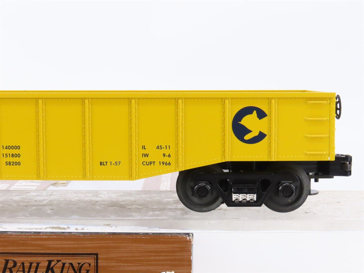 O Gauge 3-Rail MTH Rail King 33-7203 C&amp;O Chessie System Gondola #33658