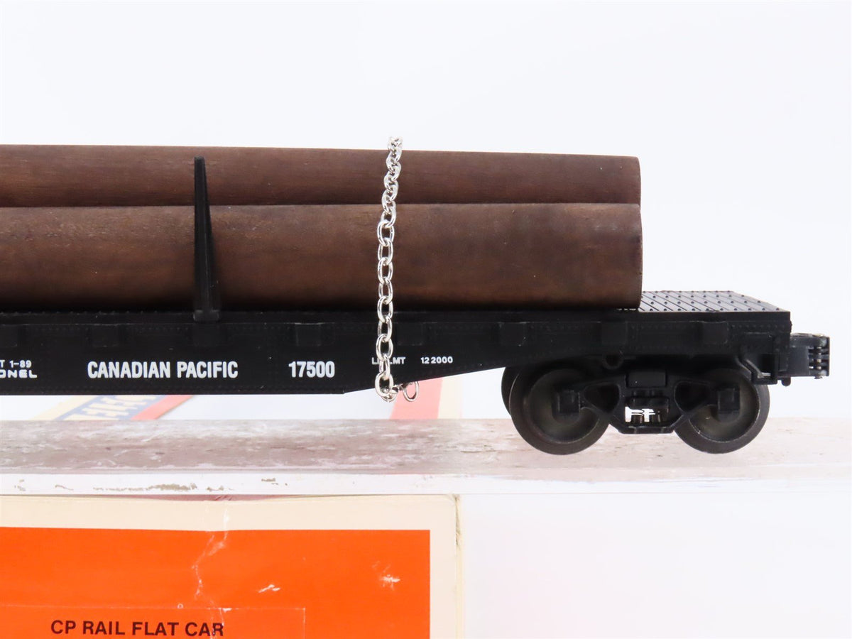 O Gauge 3-Rail Lionel 6-17500 CP Canadian Pacific Flat Car #17500 w/ Logs