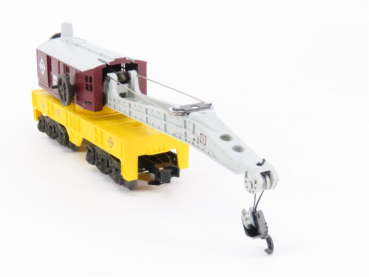 O Gauge 3-Rail Lionel 6-6524 ERIE Lackawanna Railroad 6-Wheel Crane Car #6524