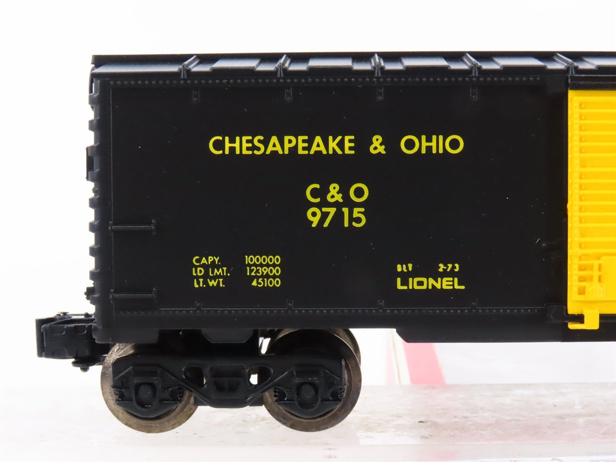 O Gauge 3-Rail Lionel 6-9715 C&amp;O Chesapeake &amp; Ohio Single Door Box Car #9715