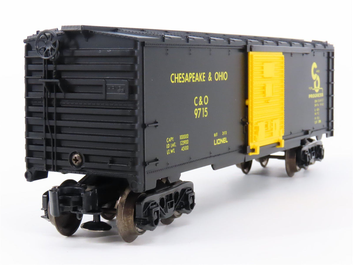 O Gauge 3-Rail Lionel 6-9715 C&amp;O Chesapeake &amp; Ohio Single Door Box Car #9715