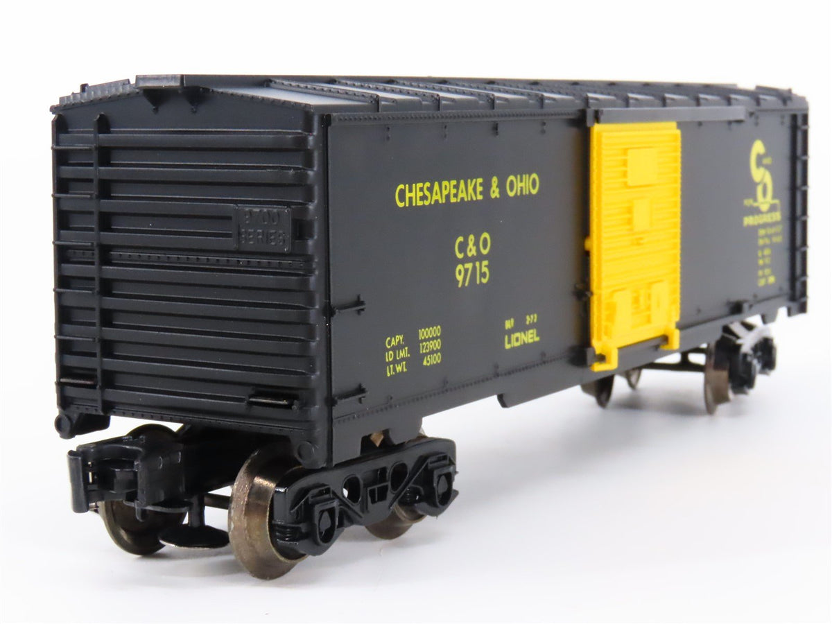 O Gauge 3-Rail Lionel 6-9715 C&amp;O Chesapeake &amp; Ohio Single Door Box Car #9715