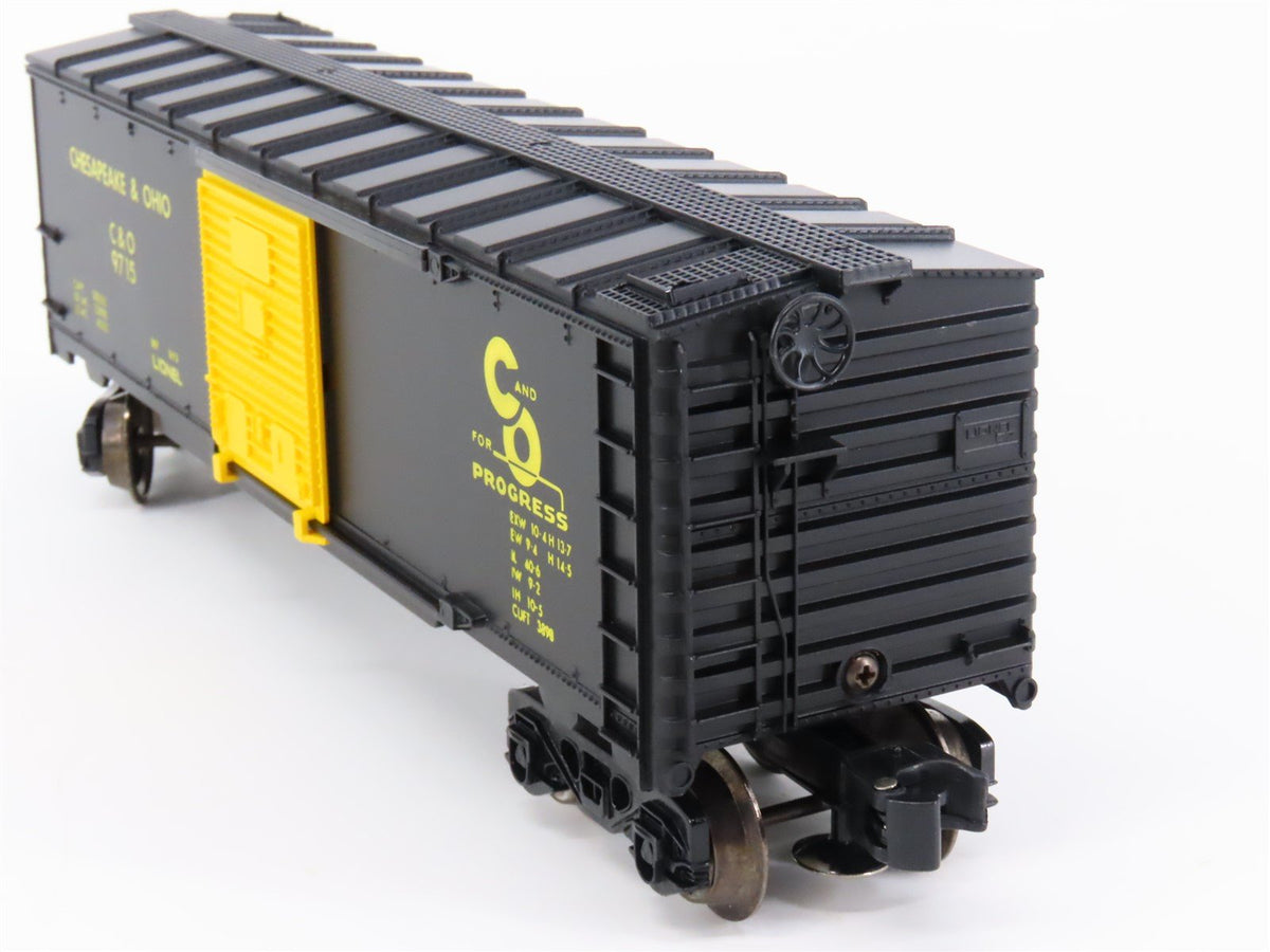 O Gauge 3-Rail Lionel 6-9715 C&amp;O Chesapeake &amp; Ohio Single Door Box Car #9715