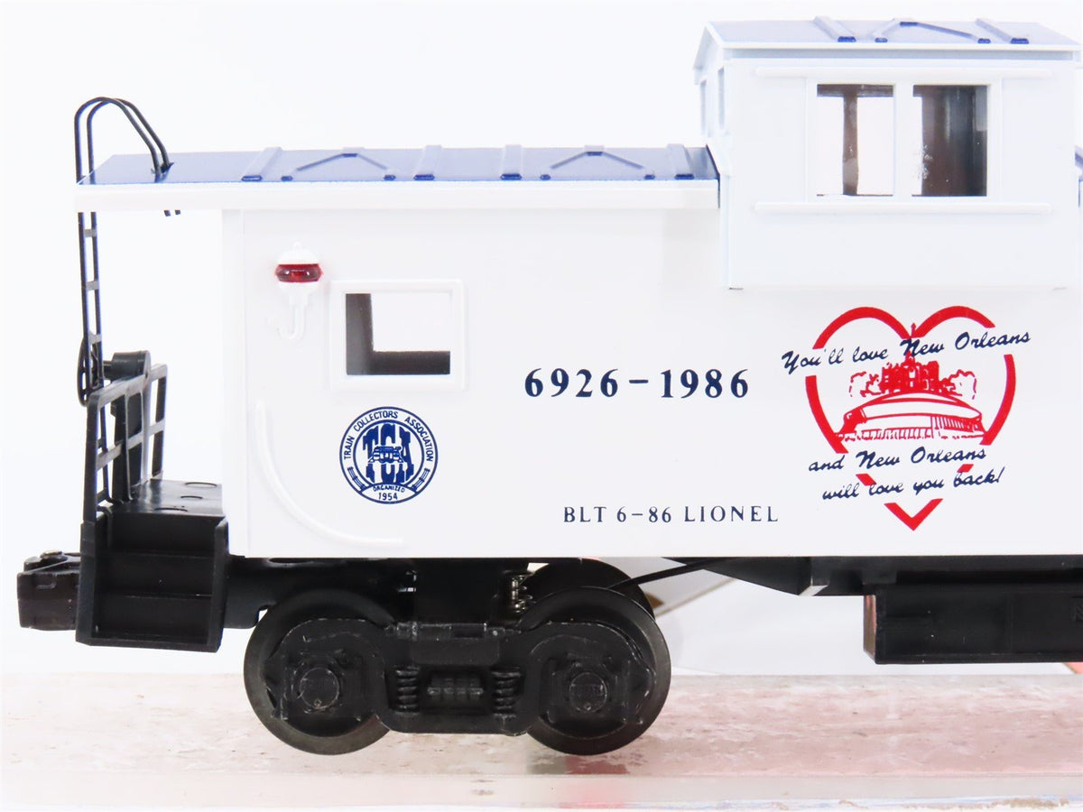 O Gauge 3-Rail Lionel 6-6926 TCA 1986 New Orleans Convention Caboose #6926-1986