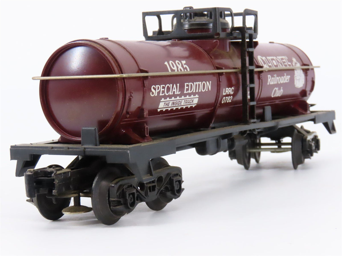 O Gauge 3-Rail Lionel Special Edition LRRC Railroader Club 1985 Tank Car #0782