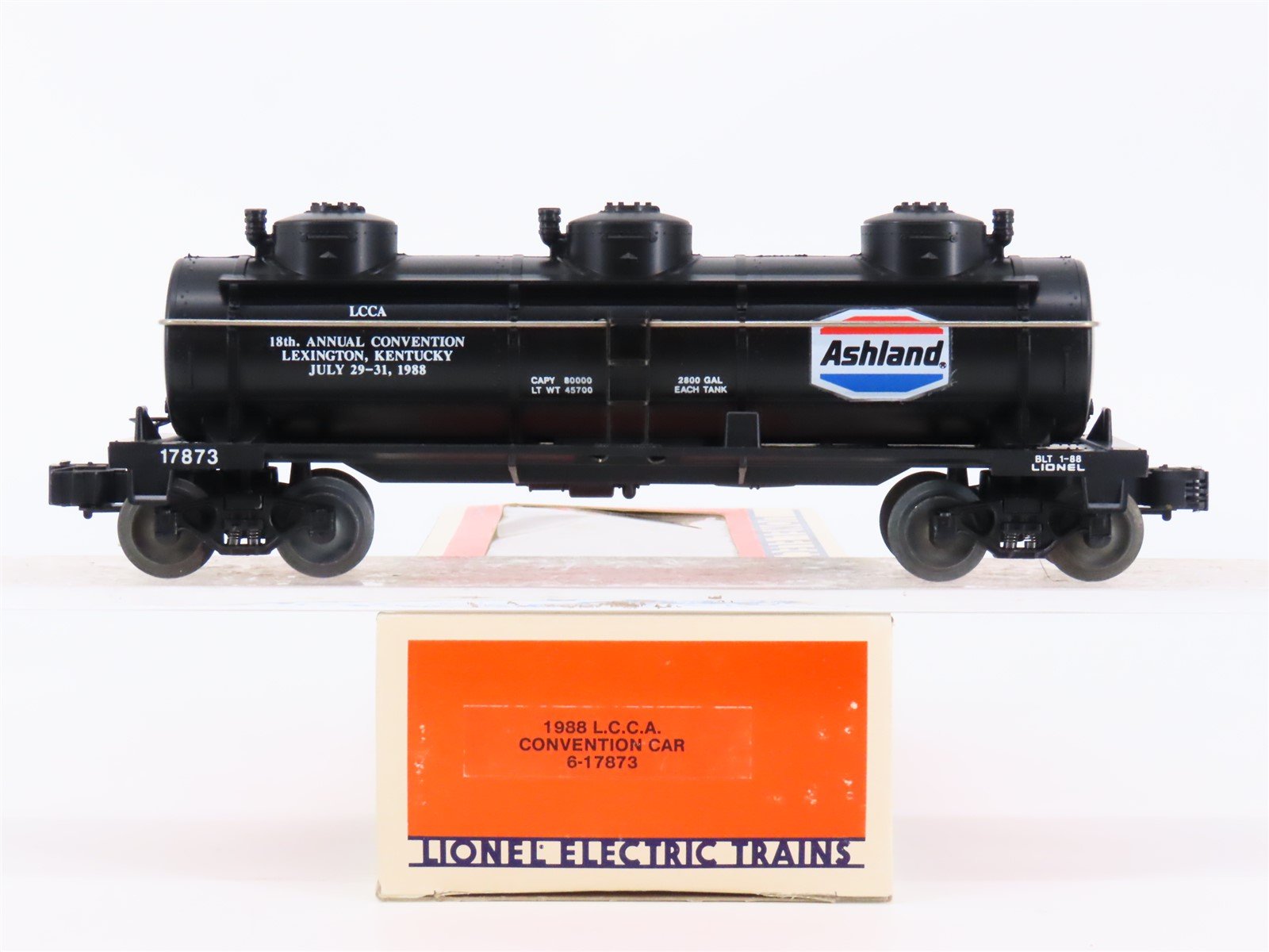 O Gauge 3-Rail Lionel 6-17873 LCCA Convention 1988 Ashland Tank Car #17873