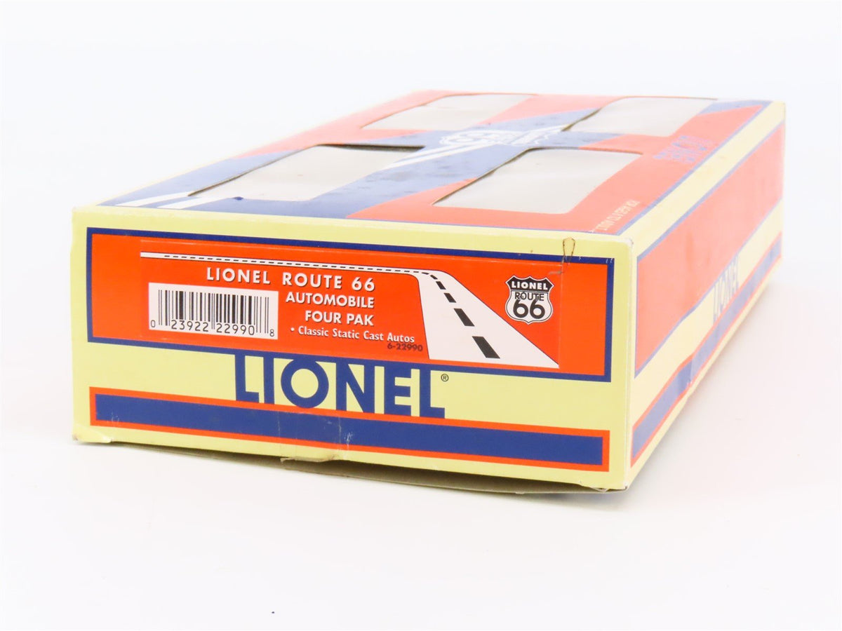 O 1/48 Scale Lionel 6-22990 Route 66 Static Cast Classic Automobile 4-Pack