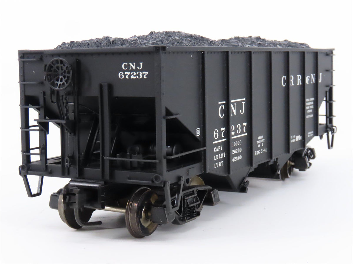 O Scale 2-Rail Atlas 7762-3 Die-Cast CNJ Jersey Central 2-Bay Open Hopper #67237