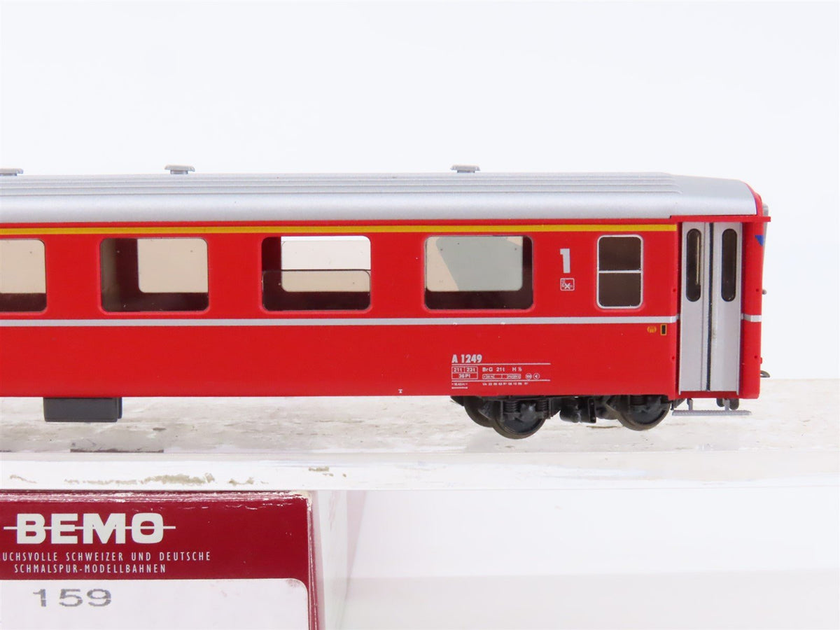 HOm Scale Bemo 3252 159 RhB Rhätische Bahn 1st Class Coach Passenger Car #A1249