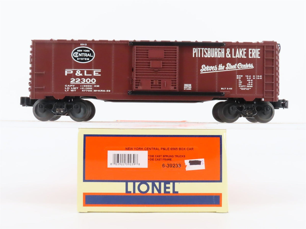 O Gauge 3-Rail Lionel #6-39239 NYC P&amp;LE 6565 &quot;Serves the Steel Centers&quot; Box Car