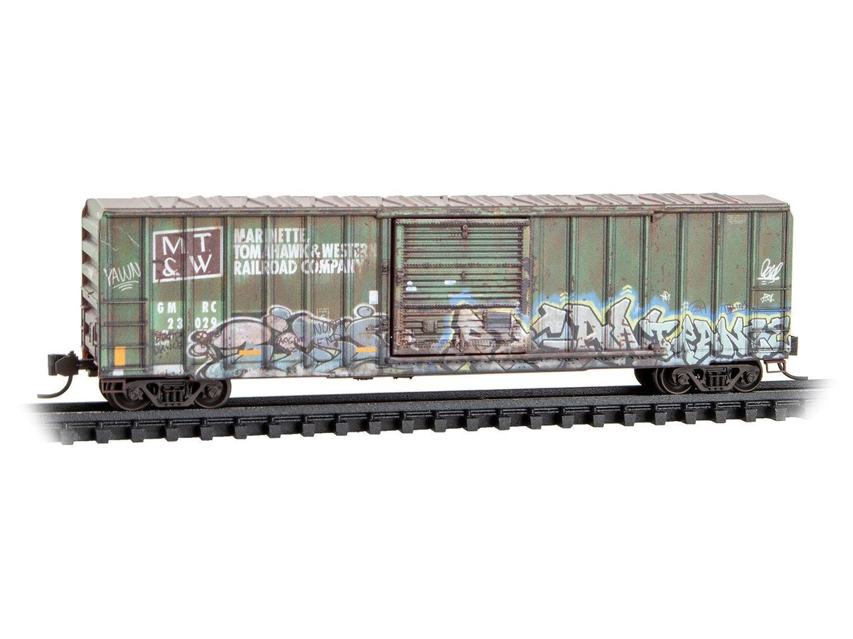 N Micro-Trains MTL 02544376 GMRC/ex-MT&amp;W 50&#39; Box Car w/Graffiti - Ex-Per Diem #6