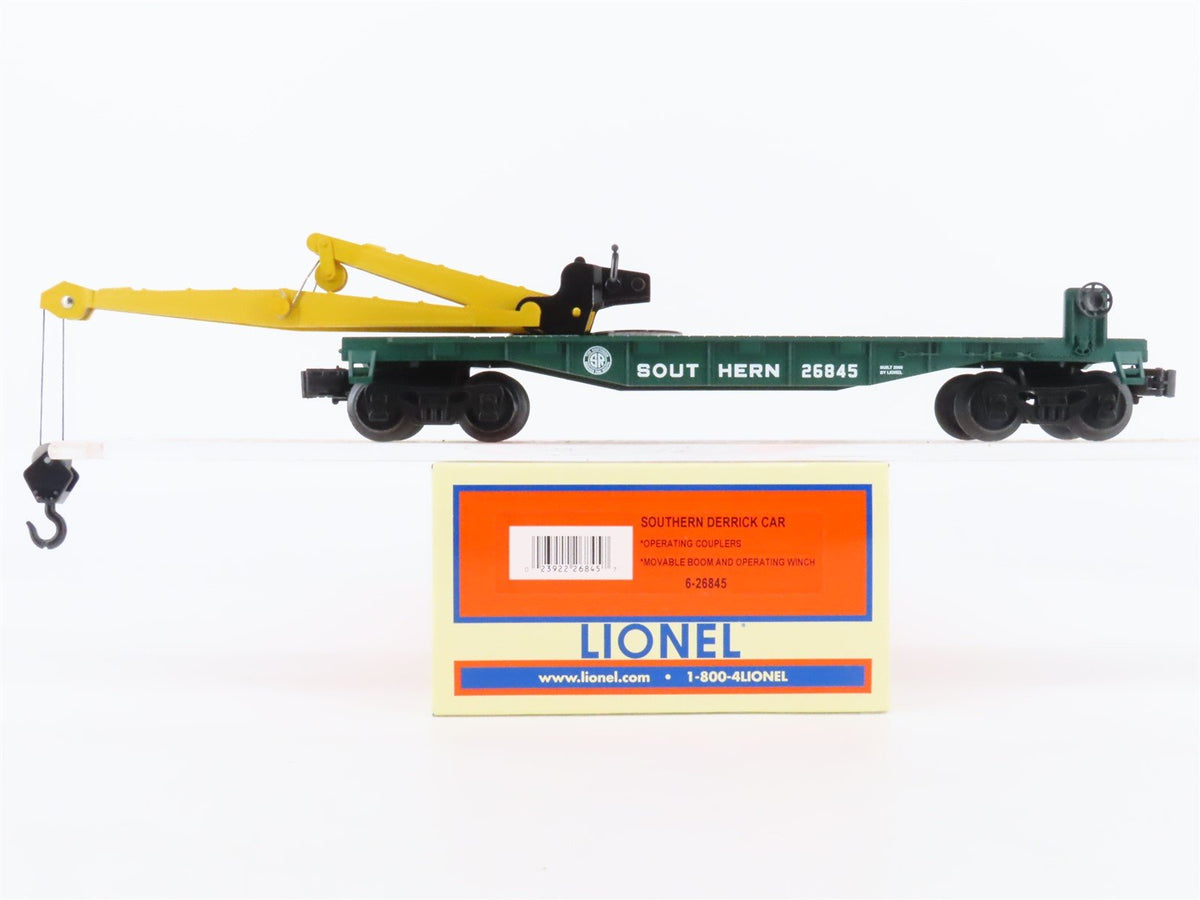 O Gauge 3-Rail Lionel #6-26845 SOU Southern Railway Derrick Car #26845